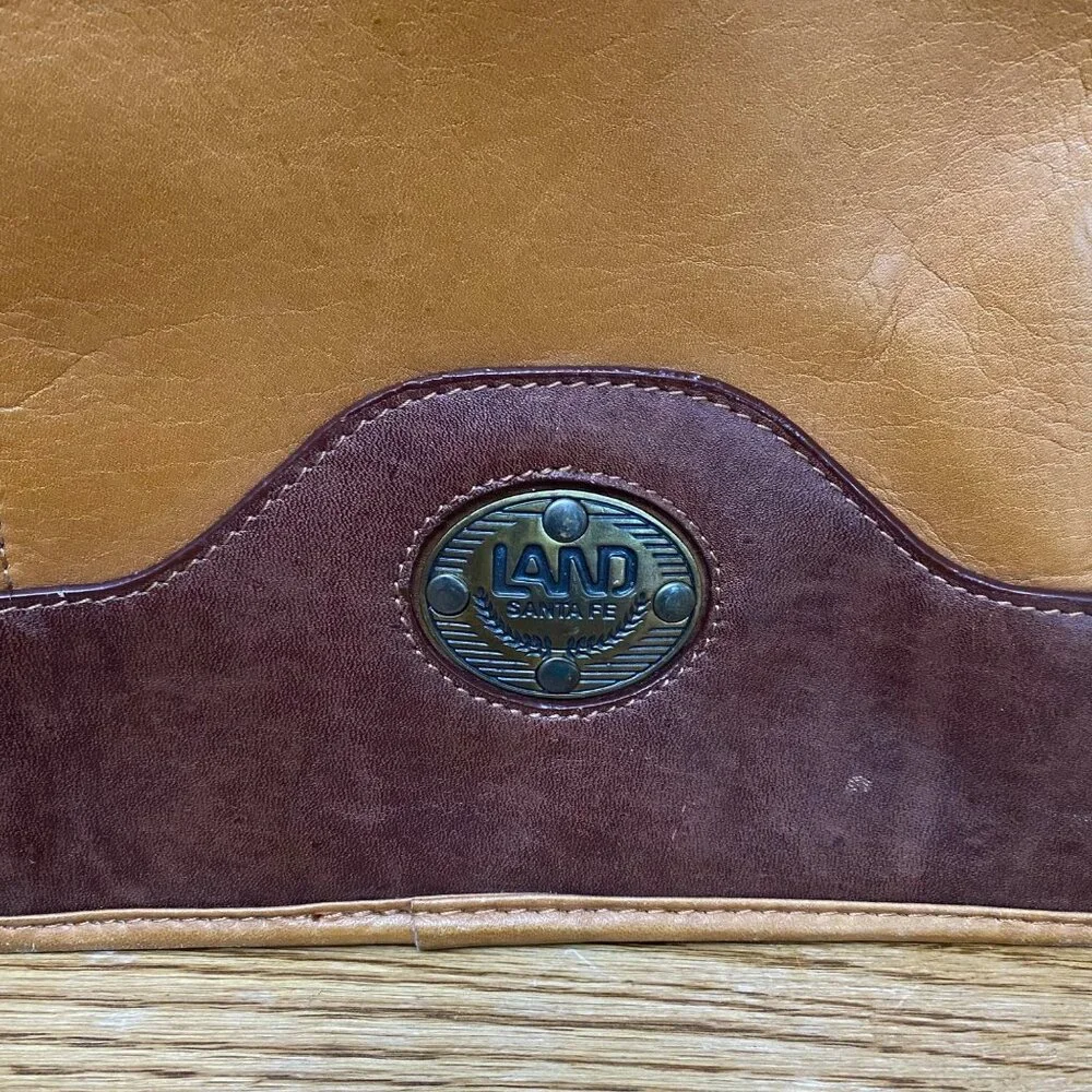 Vintage Land Santa Fe Leather Briefcase Laptop Bag
